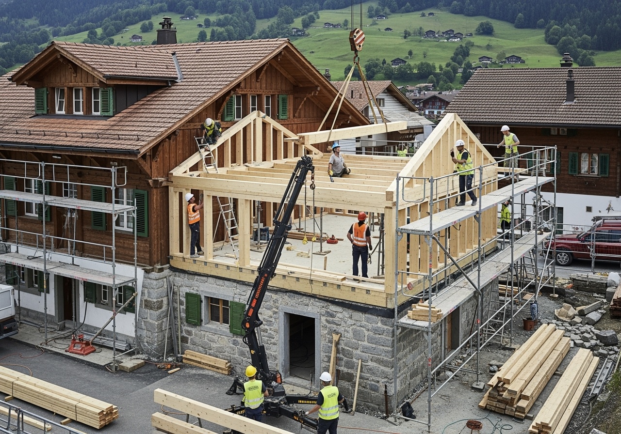 Construction de surélévation de maison