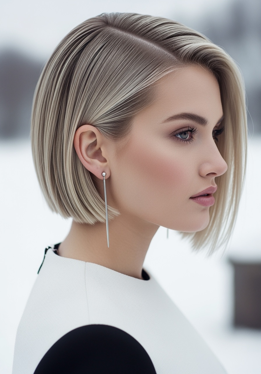 Polished Short Bob with Shine