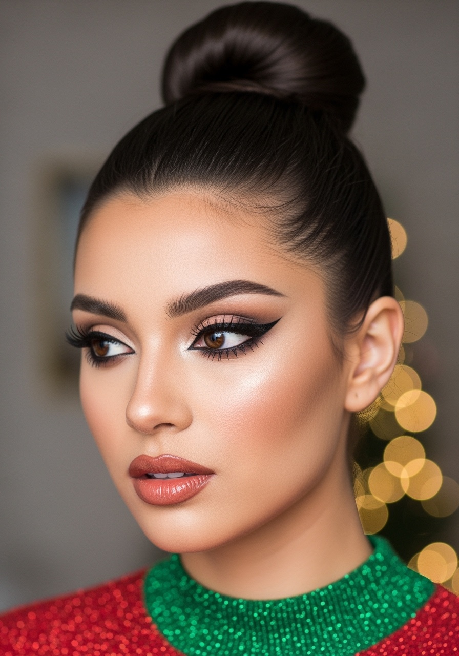High Top Knot with Sleek Finish