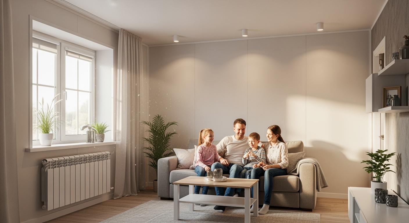 Intérieur d'appartement OPHLM rénové
