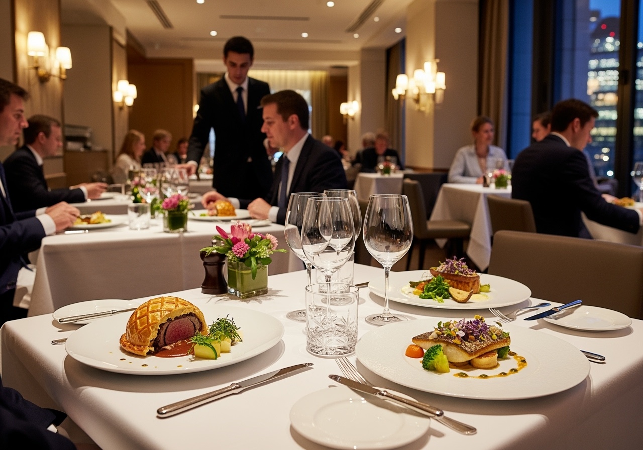 Fine dining restaurant in W1 with Michelin-star quality presentation