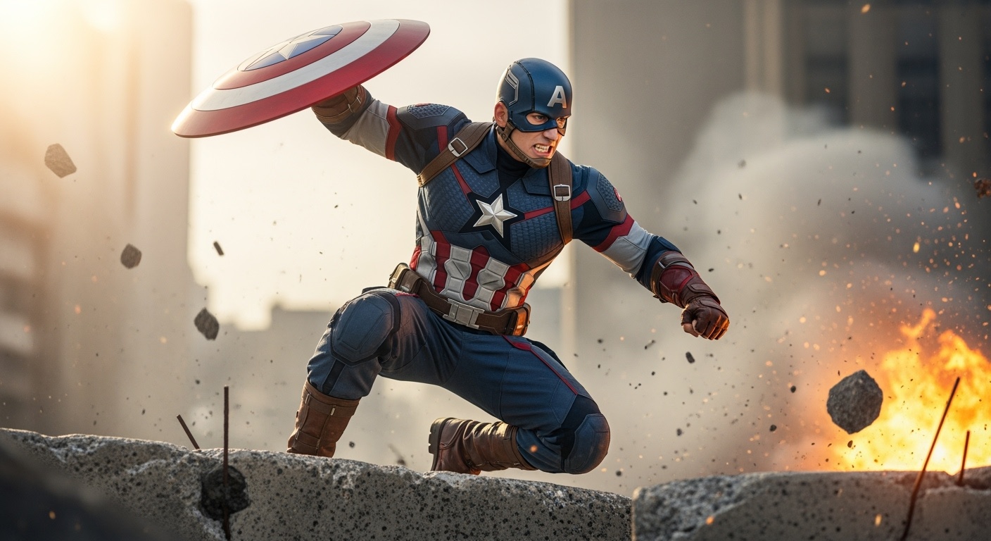 Капитан Америка с щитом