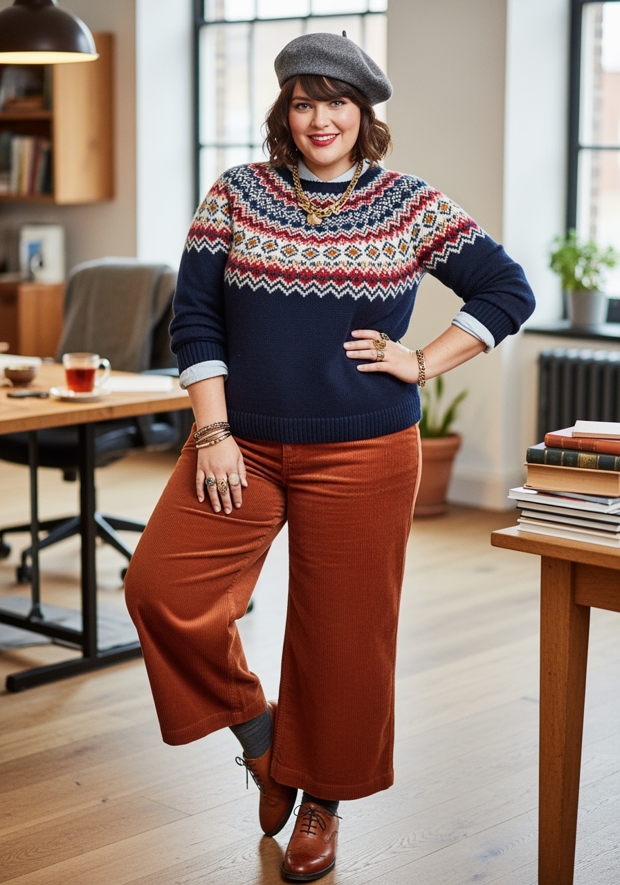 Navy Fair Isle Cozy Chic