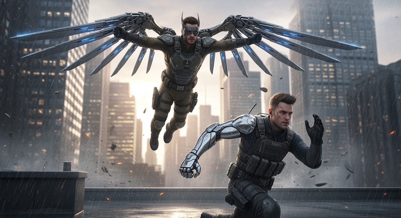 Сокол и Зимний солдат в бою