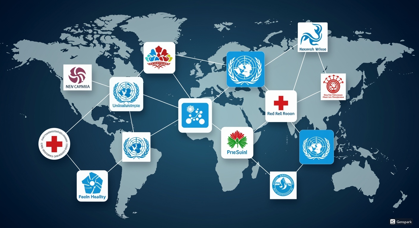 International health agencies collaboration network