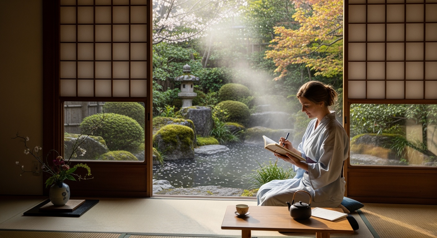 ジャーナリングで心を整える女性