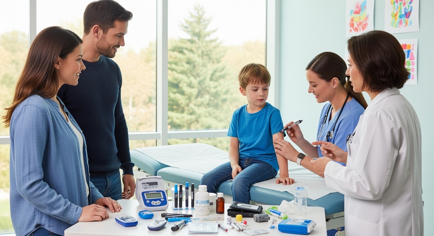 소아당뇨 인슐린 치료 모습