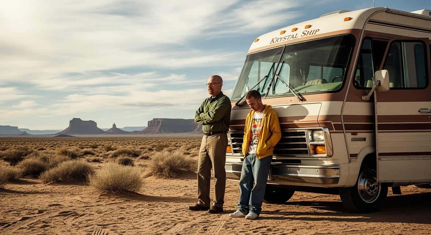 Уолтер Уайт и Джесси Пинкман в пустыне