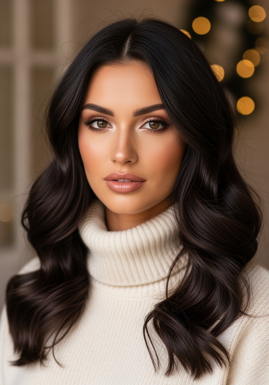 Glossy Dark Winter Waves