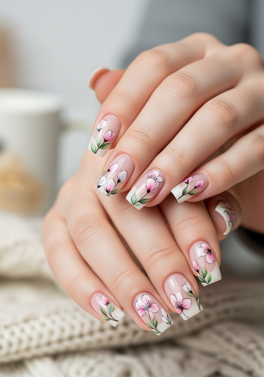 Pink Floral Art