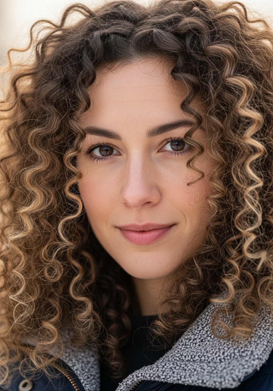 Defined Natural Winter Curls