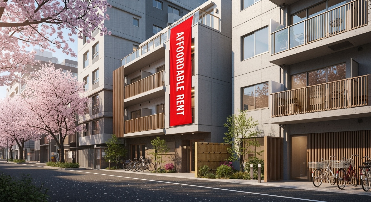 Affordable apartments in Tokyo with cherry blossoms