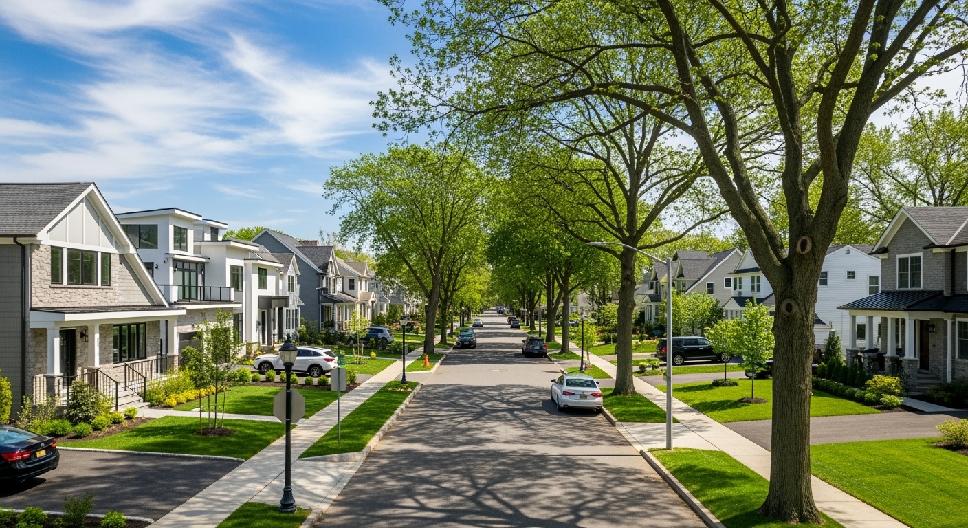 East Rutherford New Jersey residential neighborhood