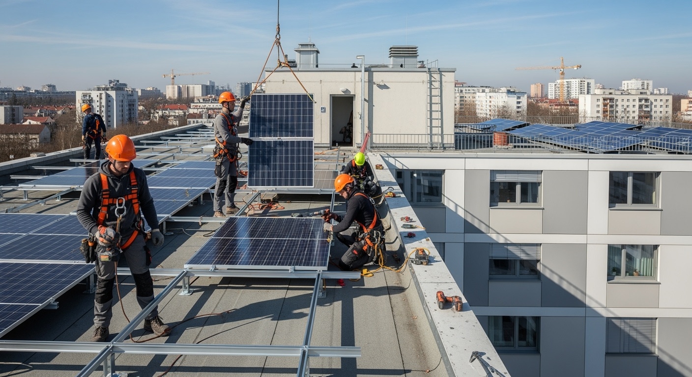 Installation de panneaux photovoltaïques