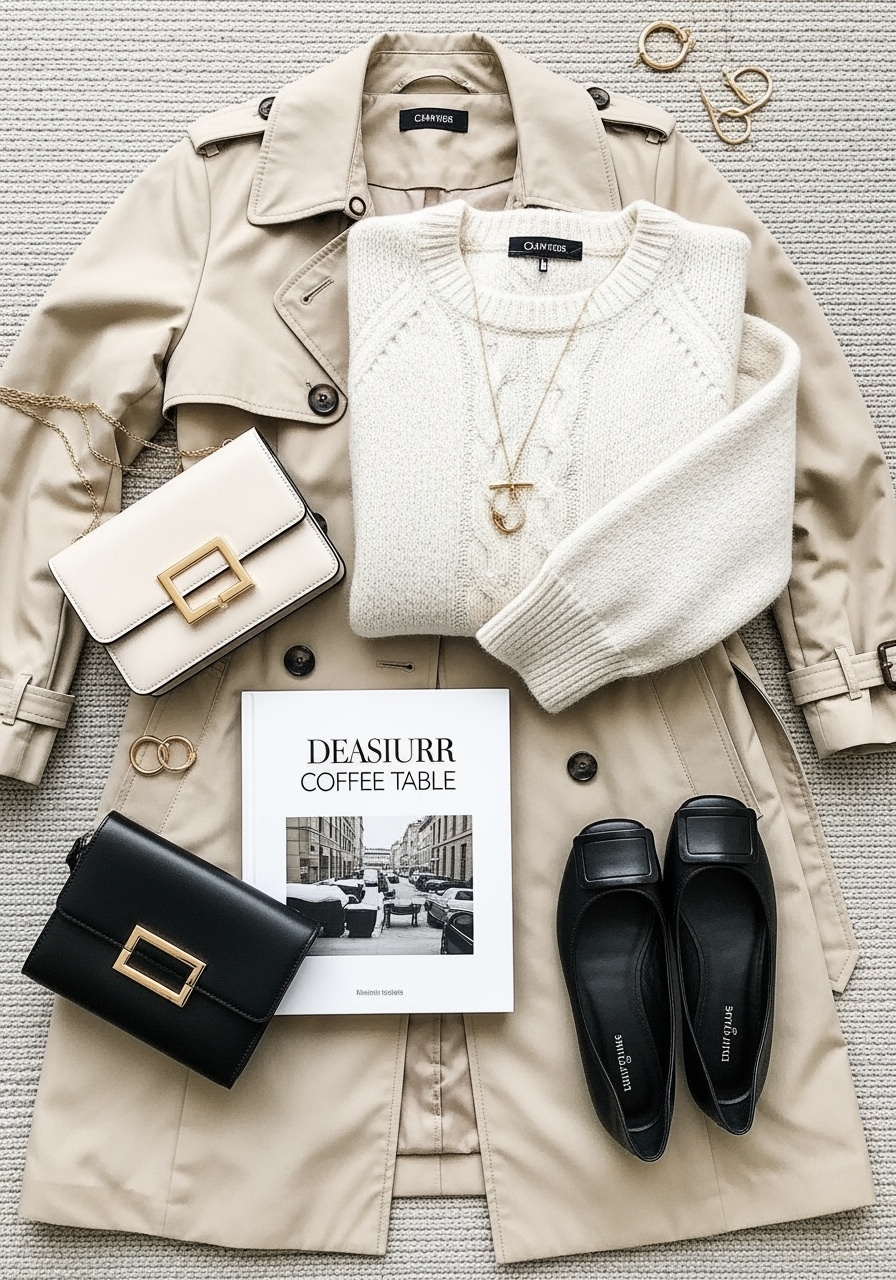 Stylish flat lay Pinterest inspiration