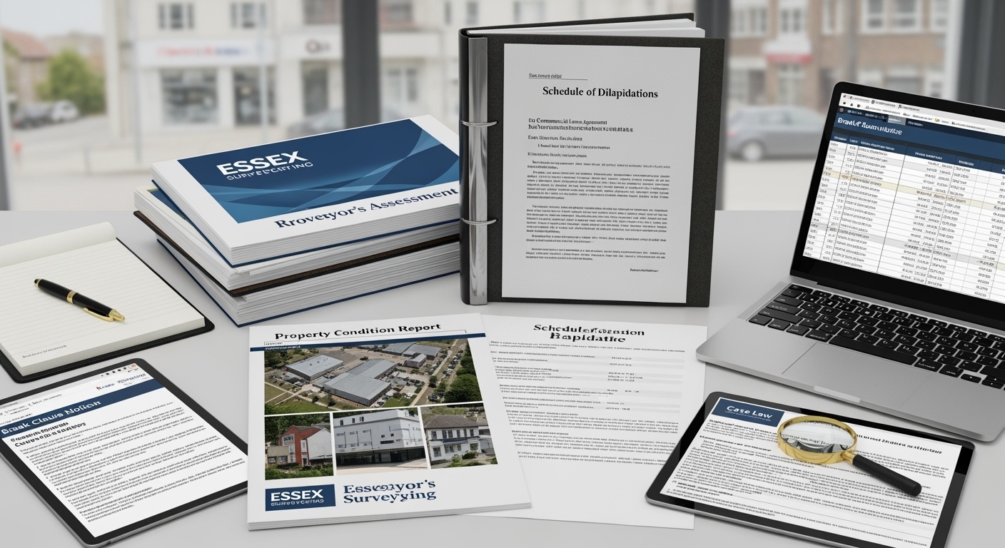 Commercial lease dilapidations documentation and legal paperwork