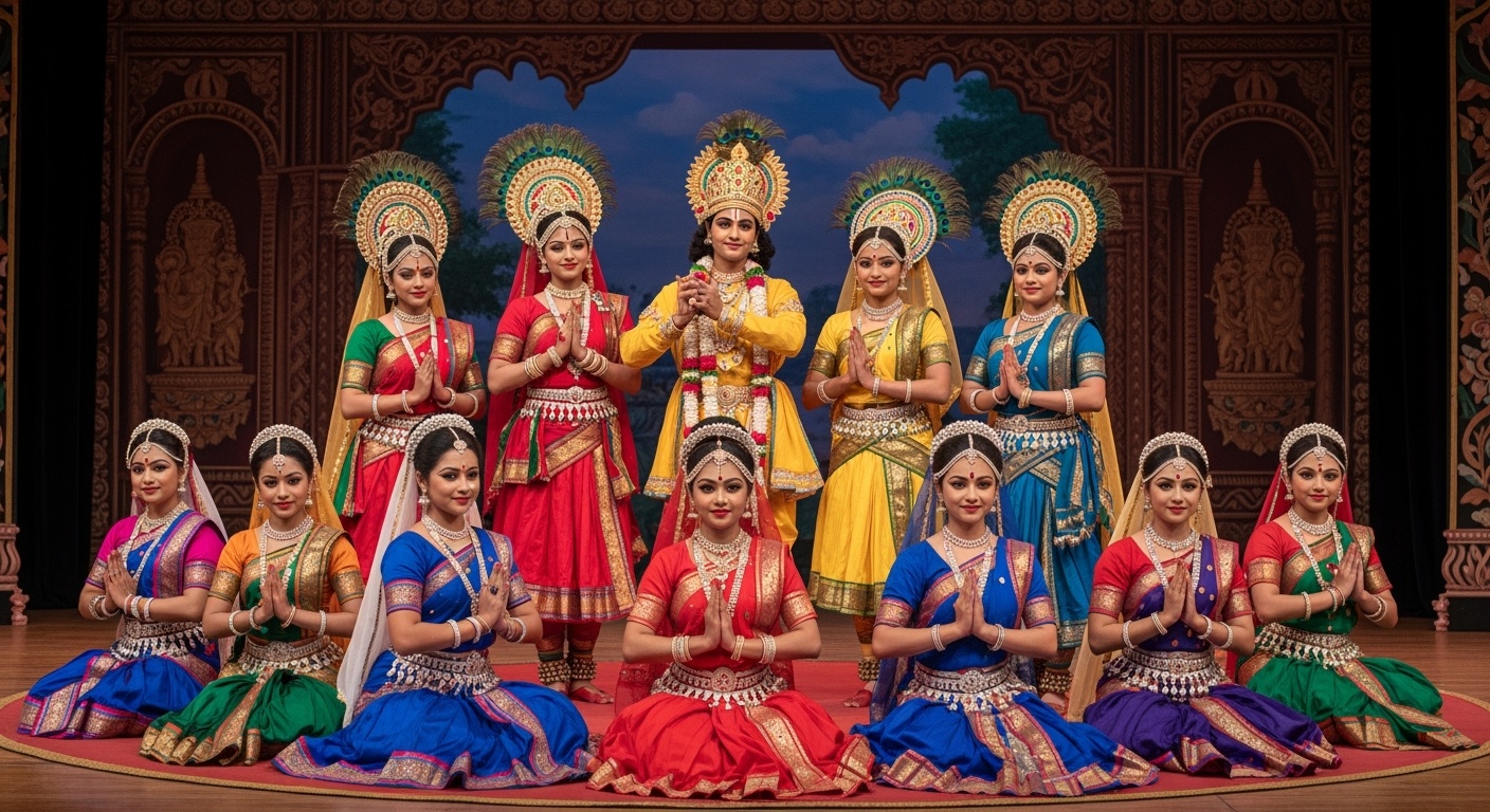 Traditional Manipuri Ras Leela dance performance