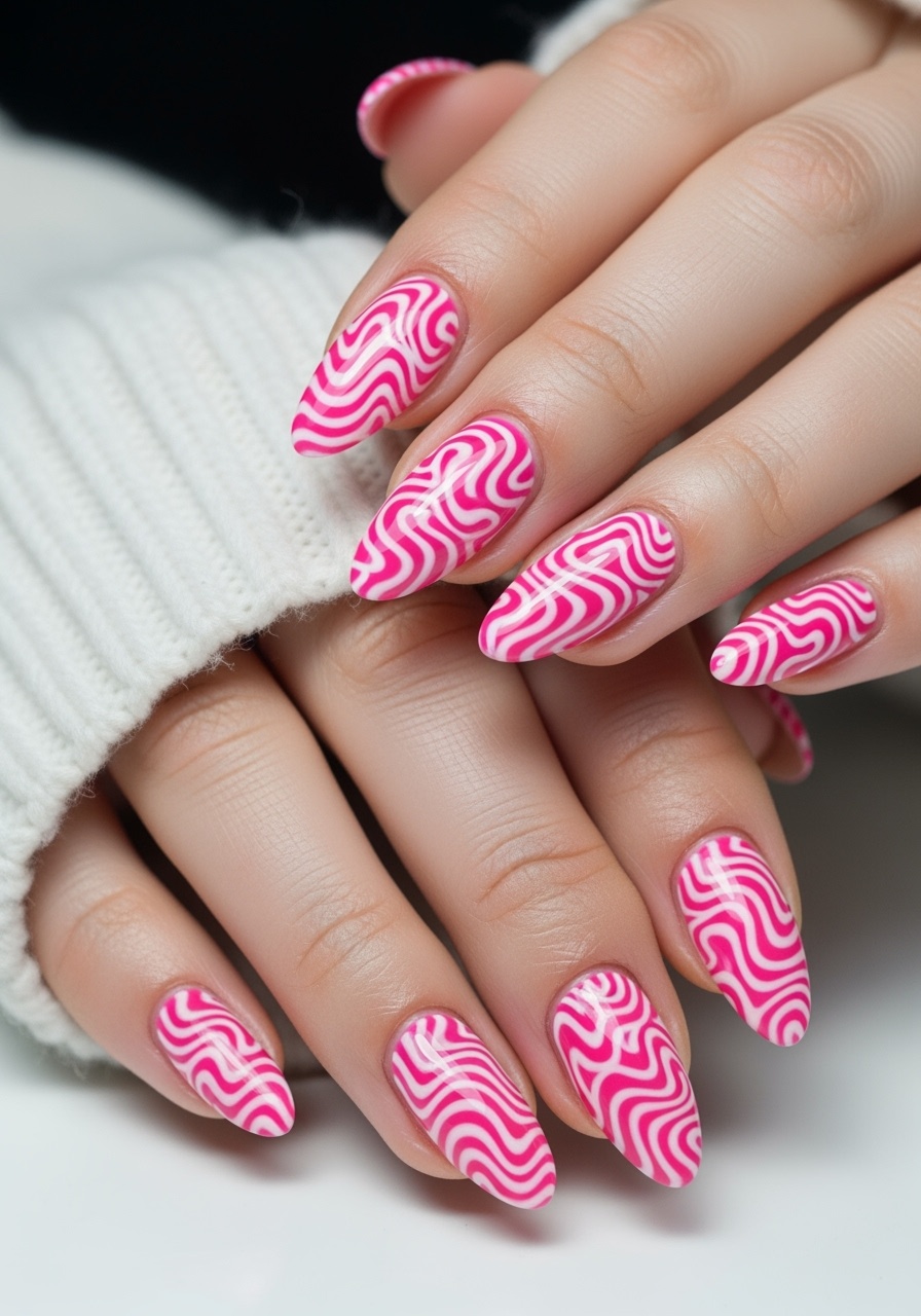 Psychedelic Swirl Nails