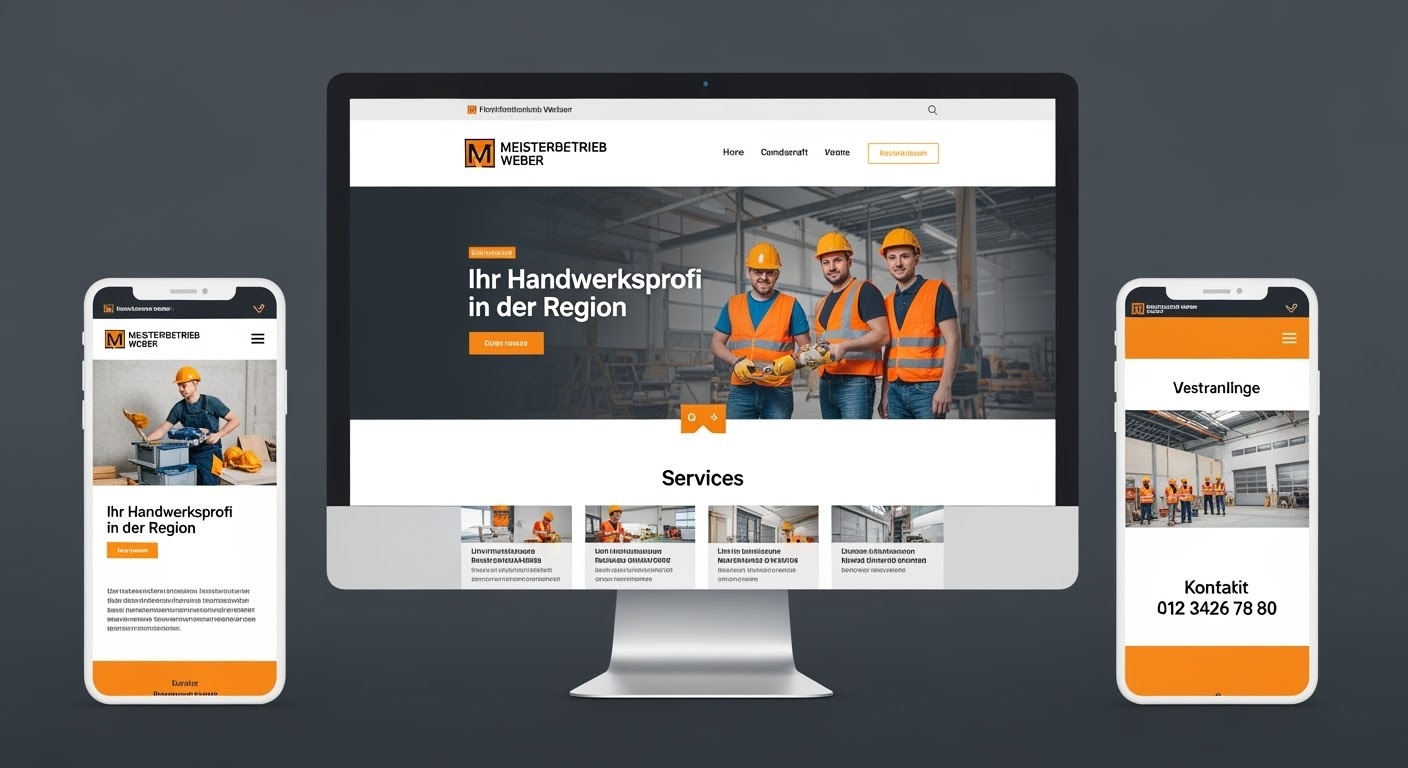 Handwerksbetrieb Website Beispiel