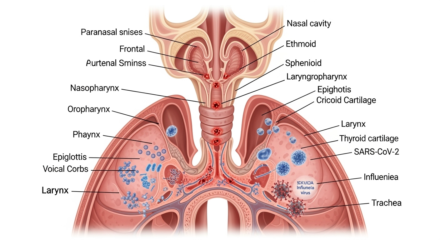 Upper Respiratory Tract Anatomy and Infection Sites