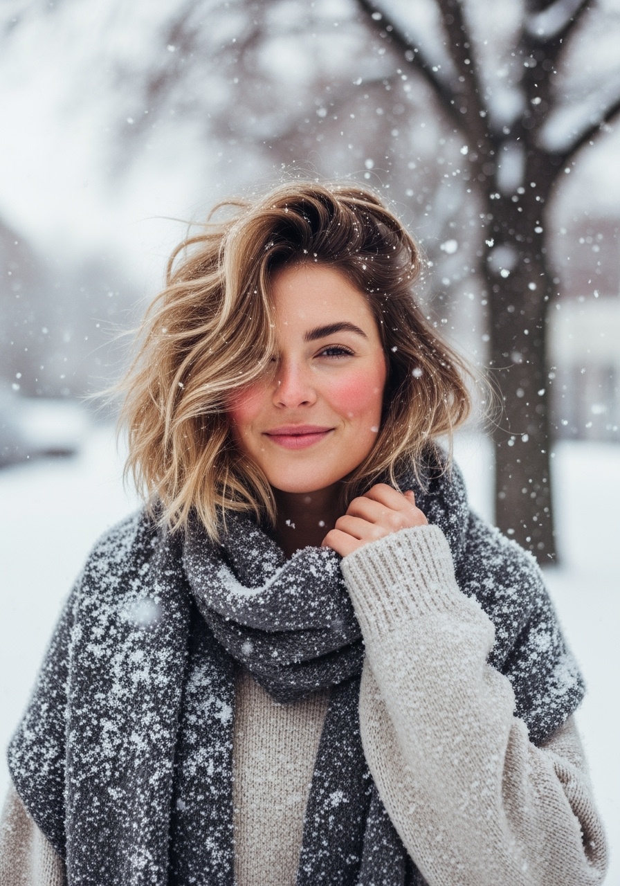 Beachy Blonde Winter Waves