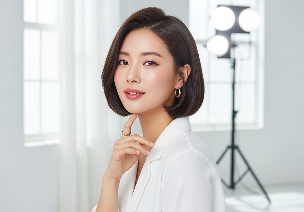 클래식 단발 보브 헤어스타일