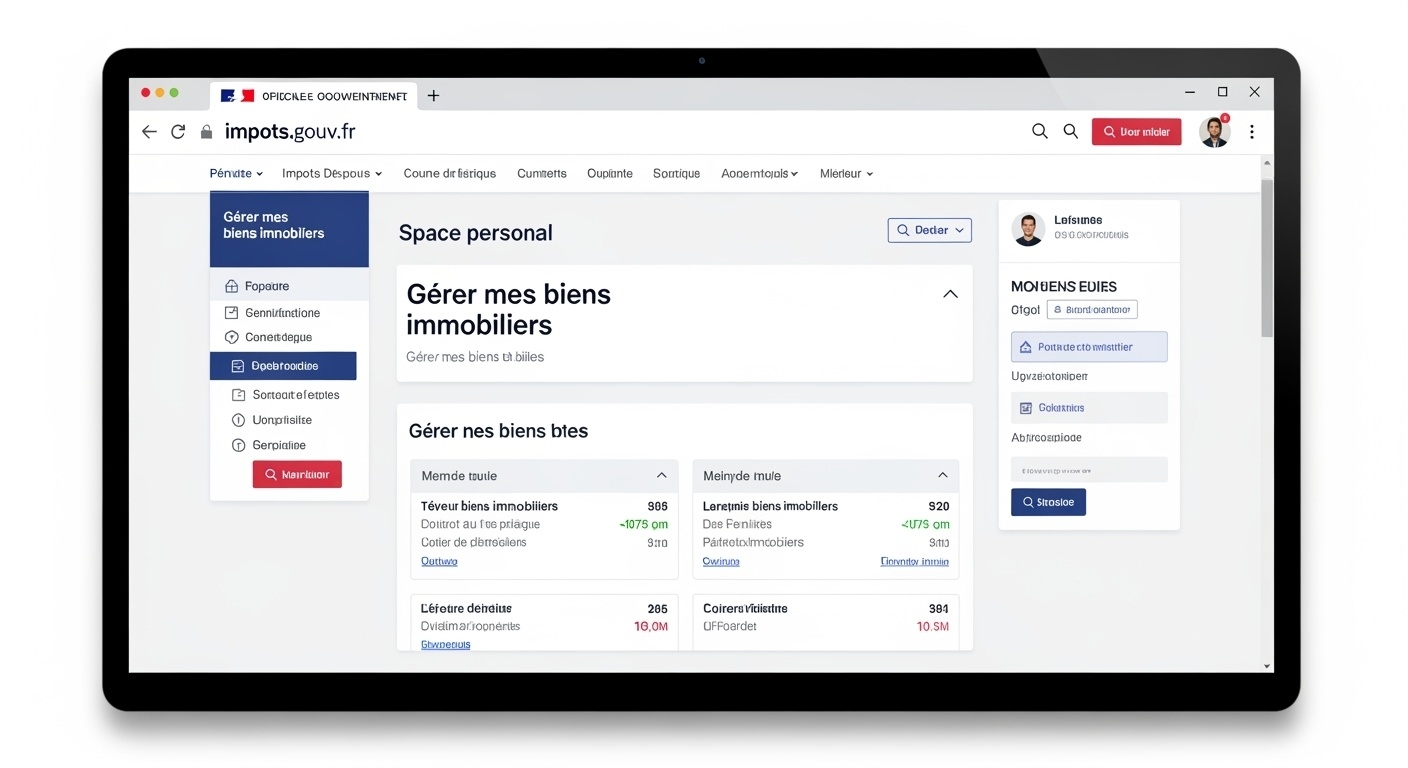 Interface site impots.gouv.fr GMBI