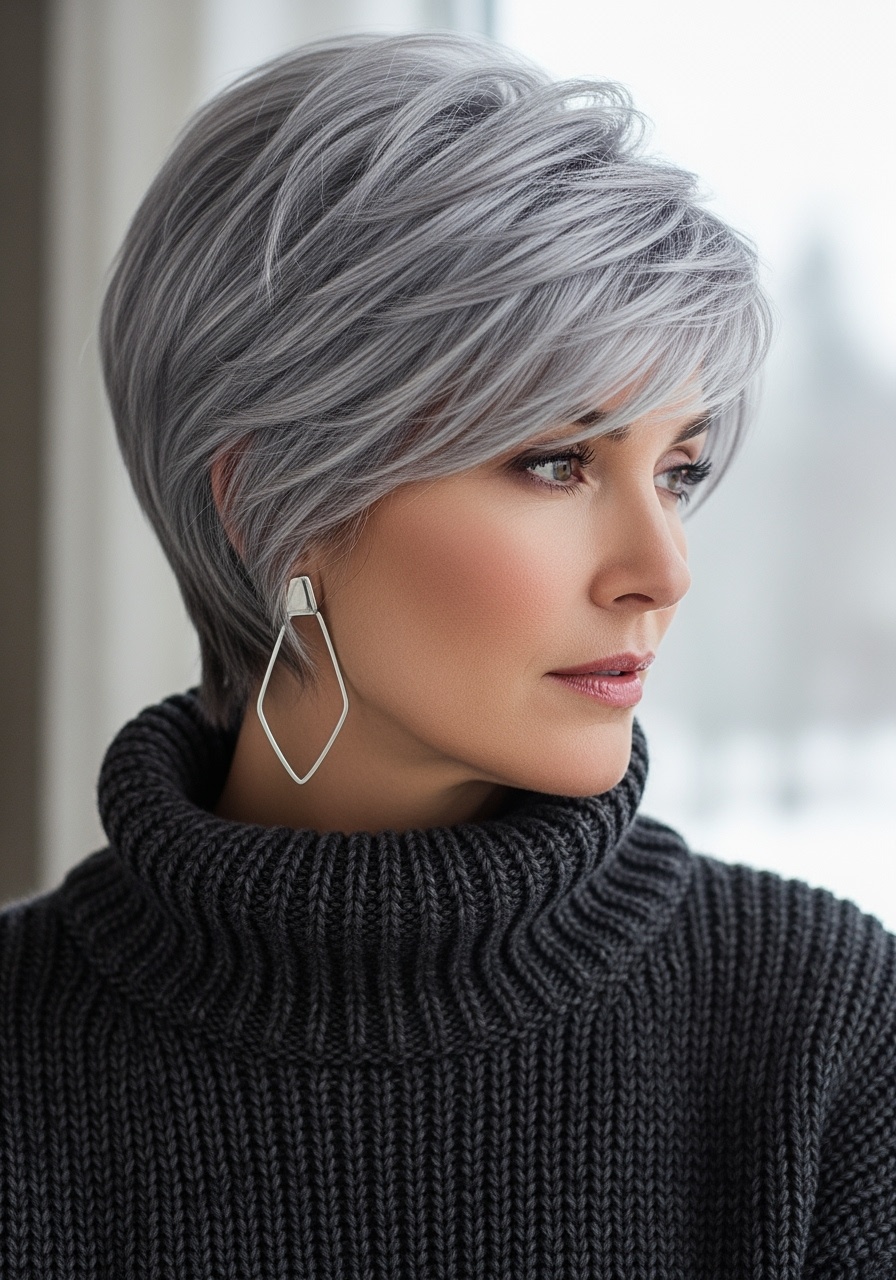 Layered Silver Pixie