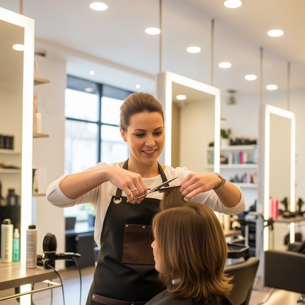 Professionelle Friseurin
