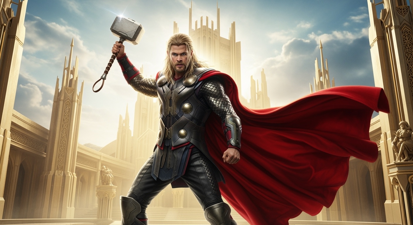 Тор с молотом Мьёльнир