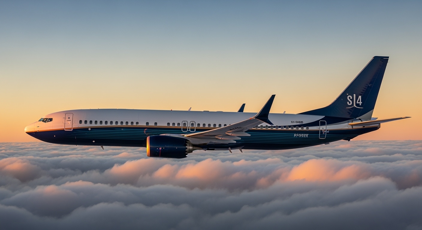 Boeing Business Jet BBJ 737 MAX in flight – ideal for BBJ and ACJ aircraft charter services