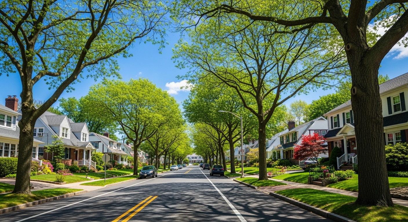 Beautiful Leonia New Jersey Neighborhood