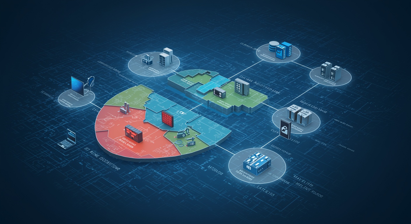 Red empresarial segmentada con zonas de seguridad diferenciadas