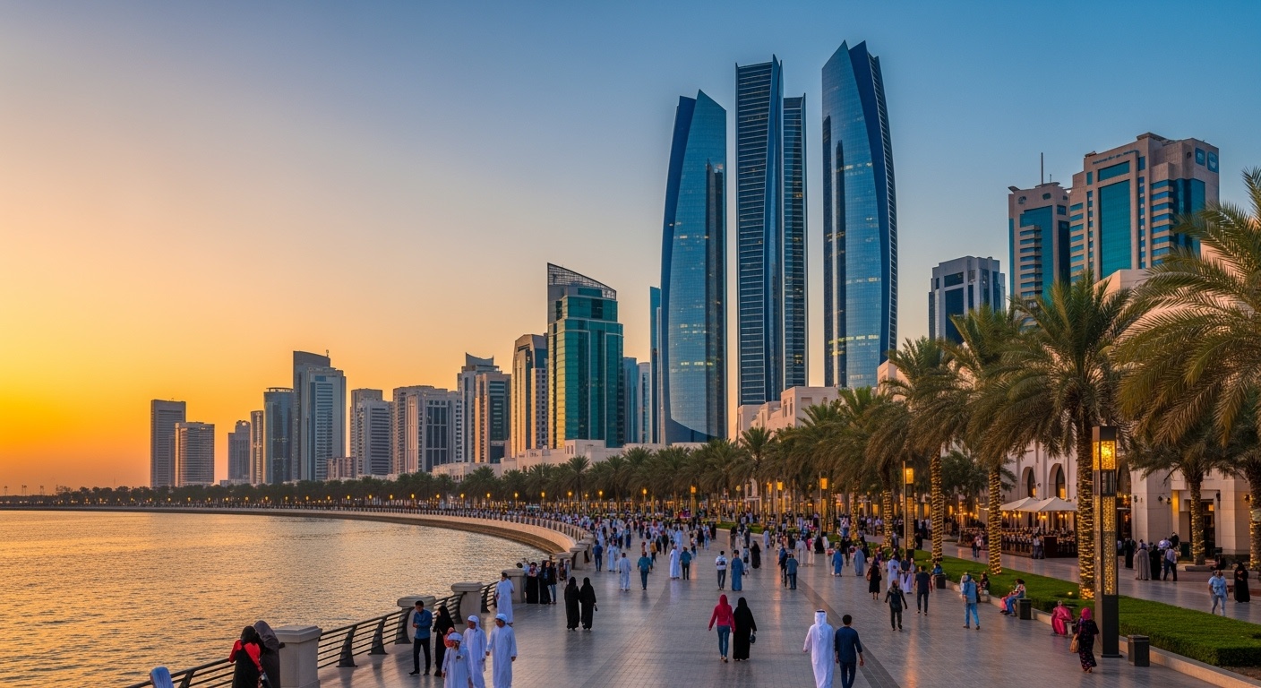 Modern Abu Dhabi Cityscape and Corniche
