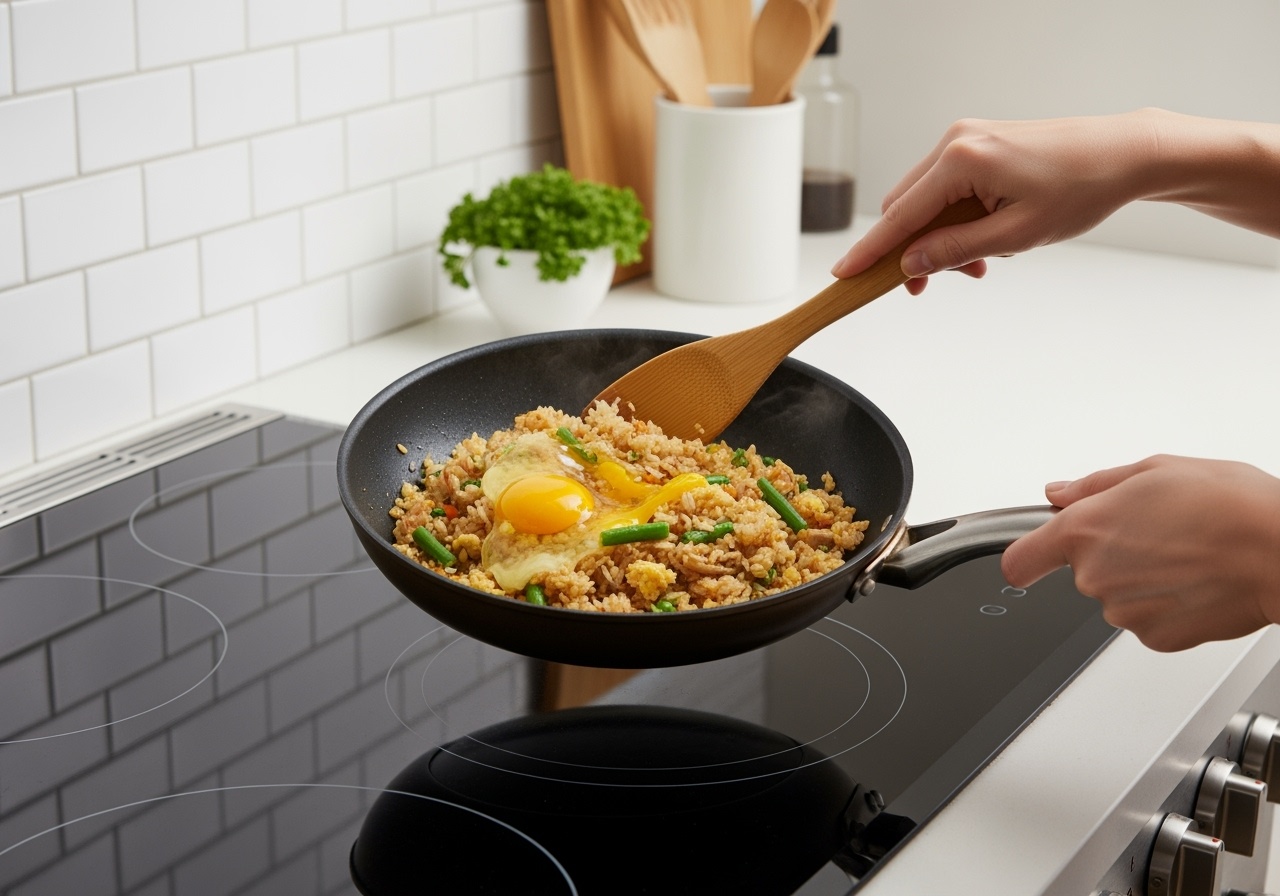 계란볶음밥 조리 과정