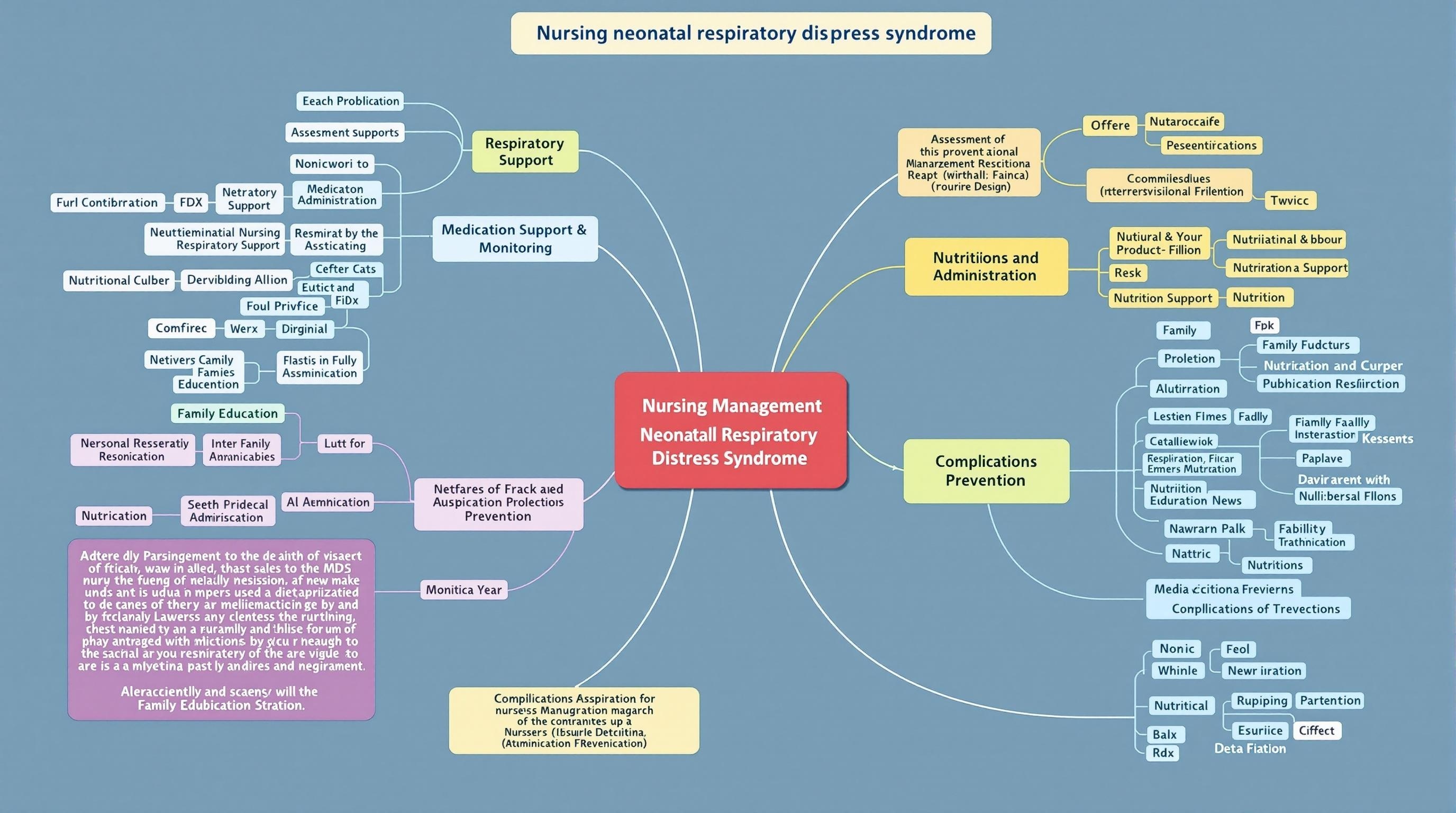 Nursing Management Mind Map for RDS
