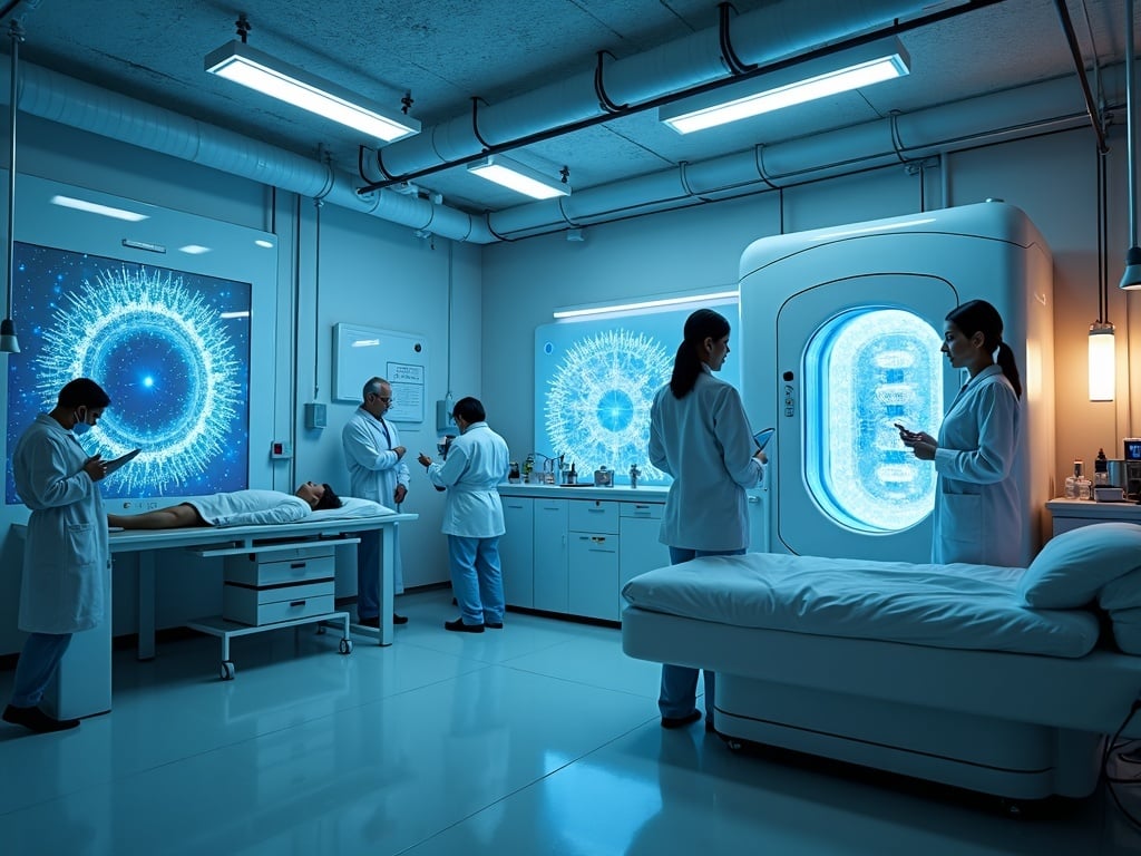 Future laboratory with bioelectric healing