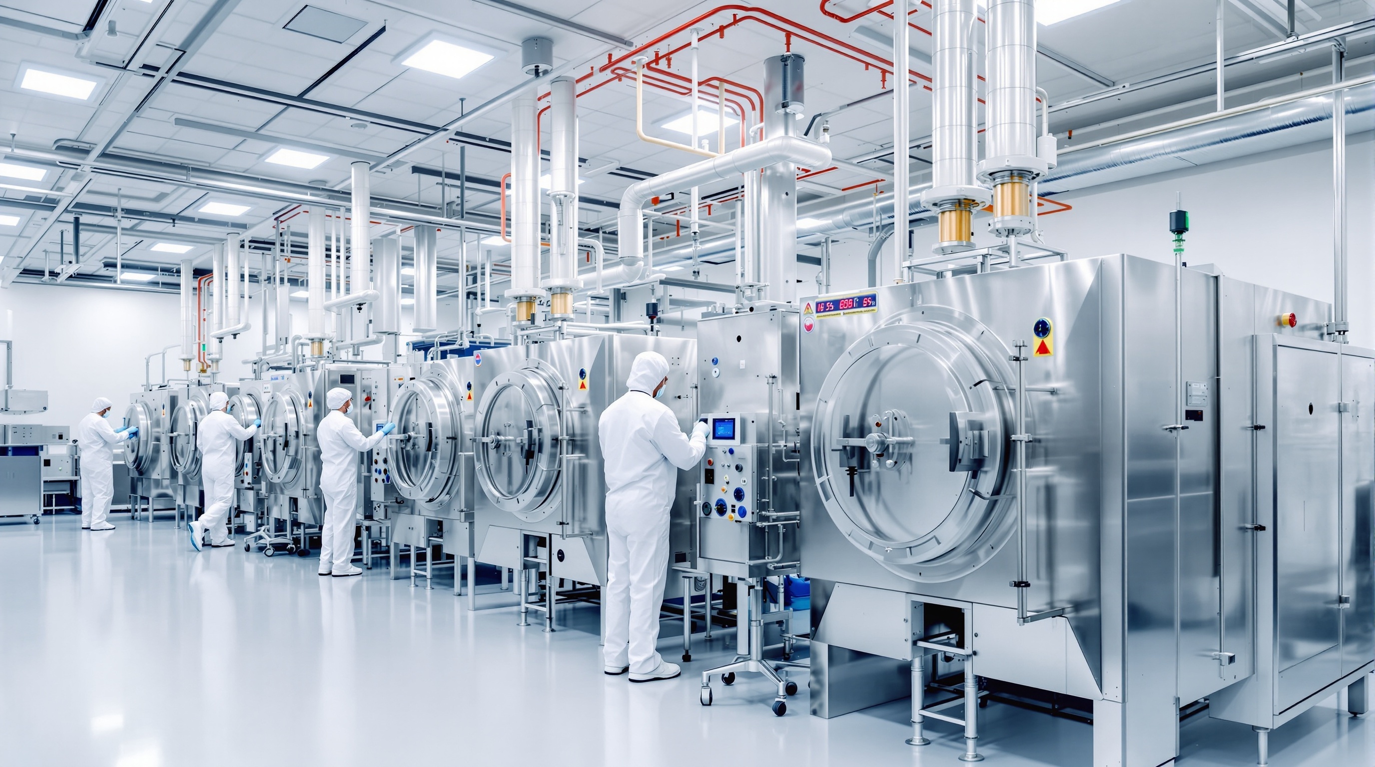 SALLE BLANCHE PHARMACEUTIQUE AVEC AUTOCLAVES