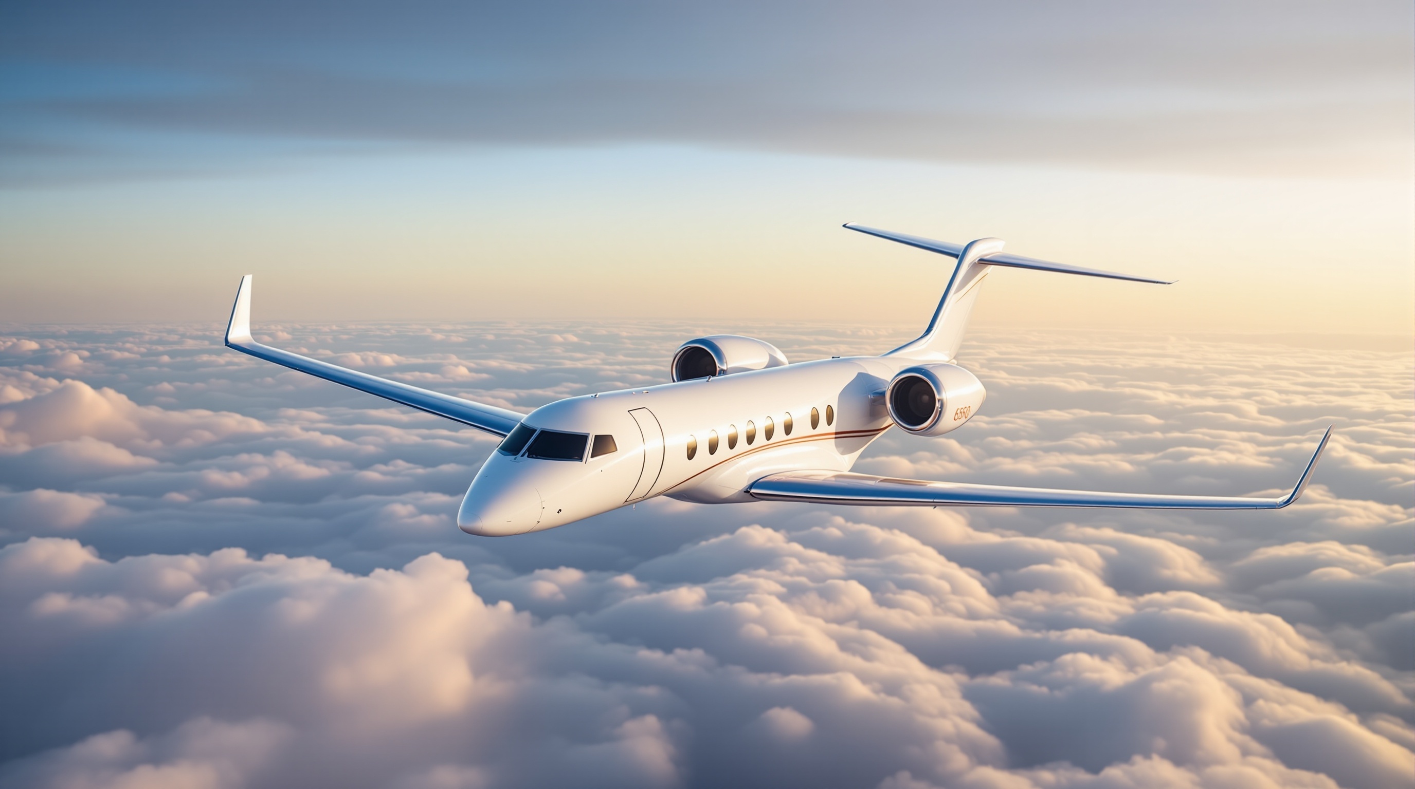 Gulfstream G650 business jet in flight