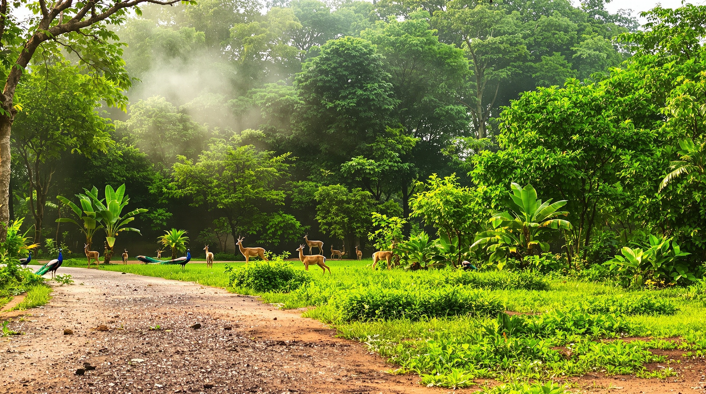 Lush green forest landscape of Shoolpaneshwar Wildlife Sanctuary with diverse wildlife
