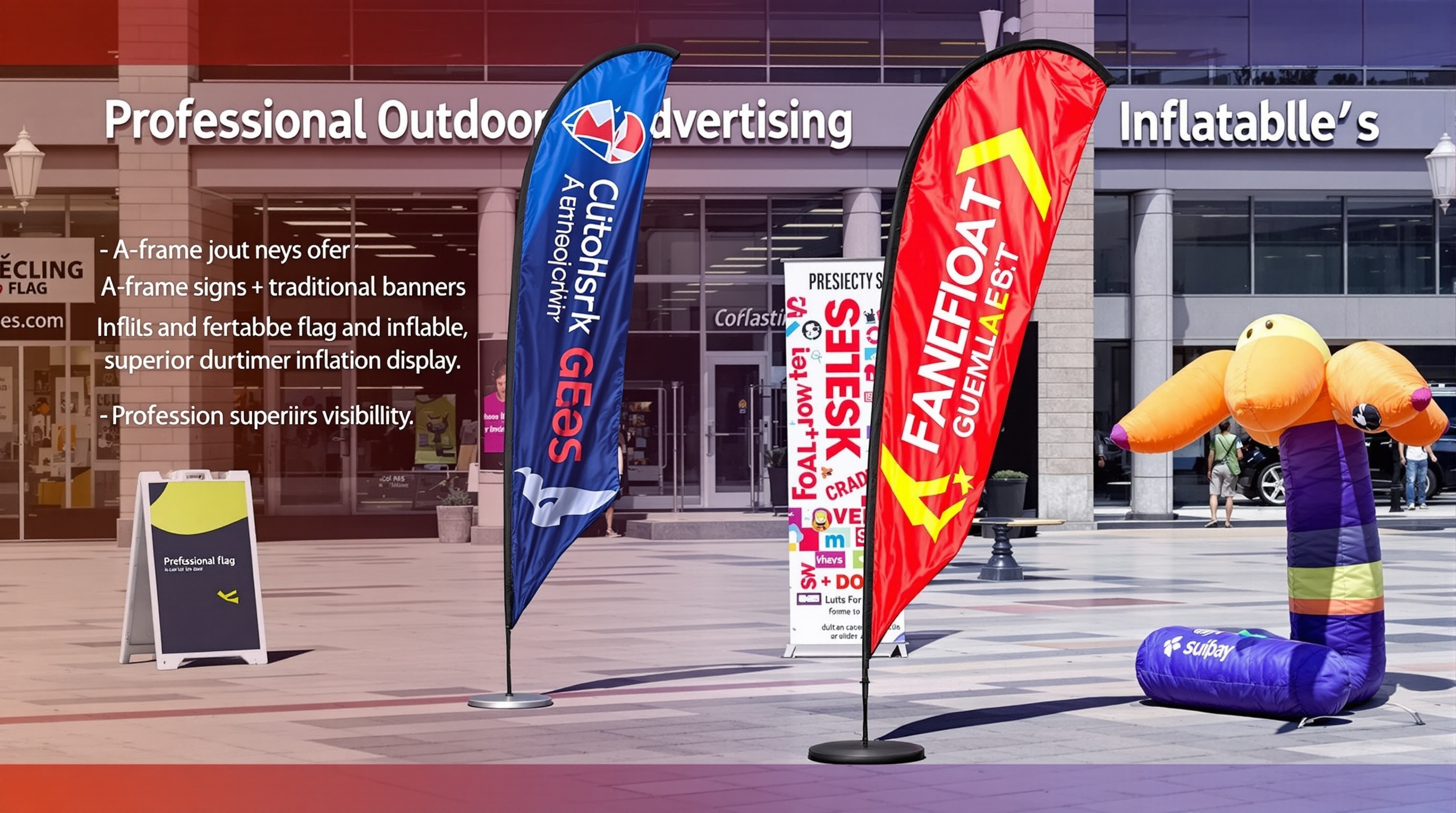 Feather flags dominating outdoor advertising landscape