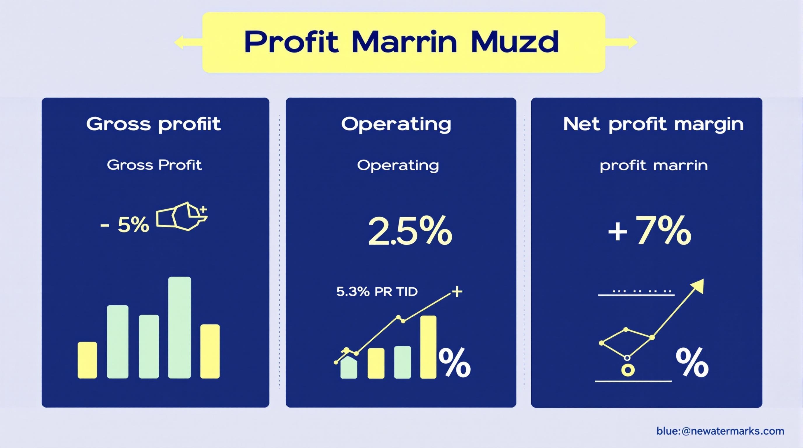 Different types of profit margins comparison chart