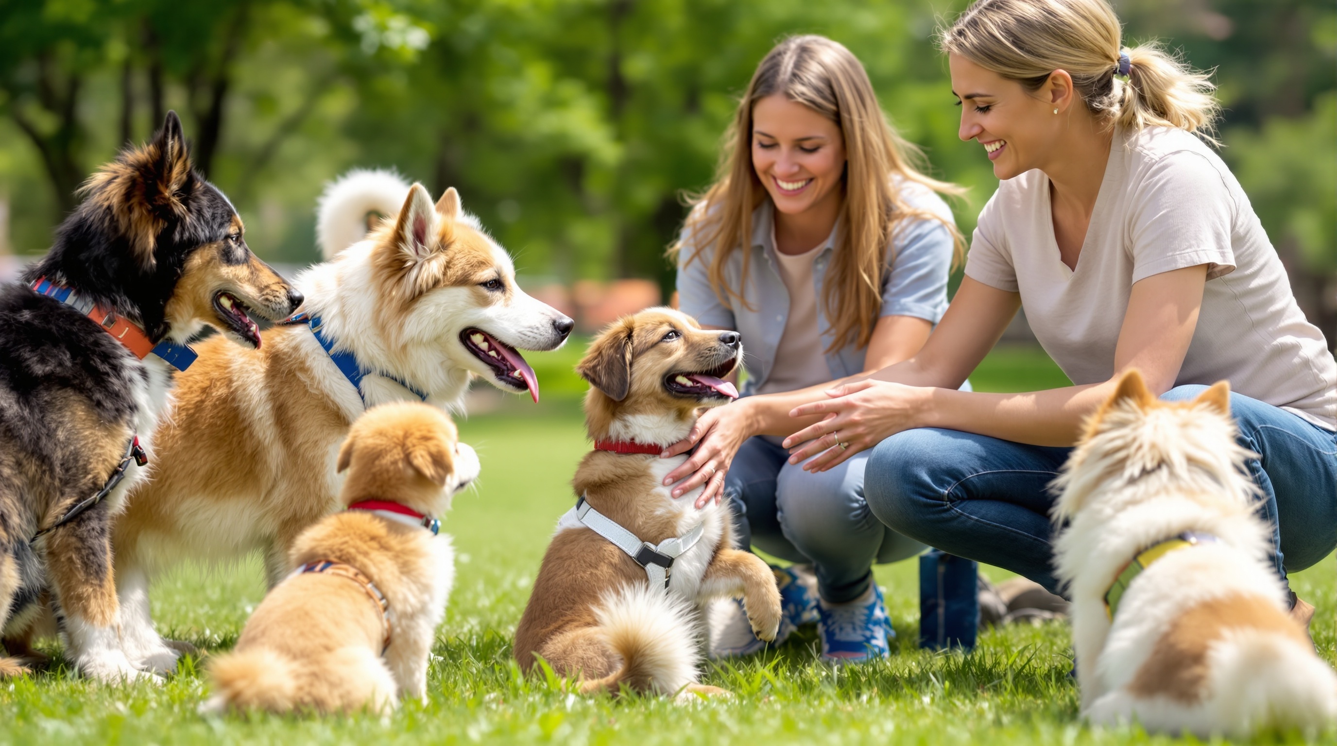 子犬の社会化トレーニング風景