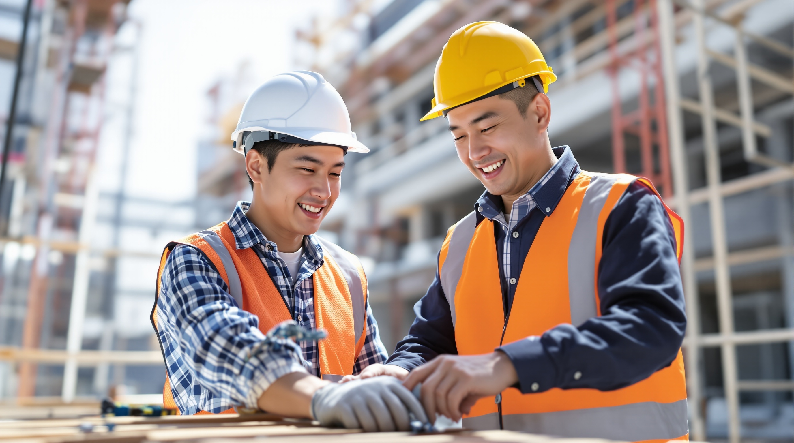 建設現場での協力