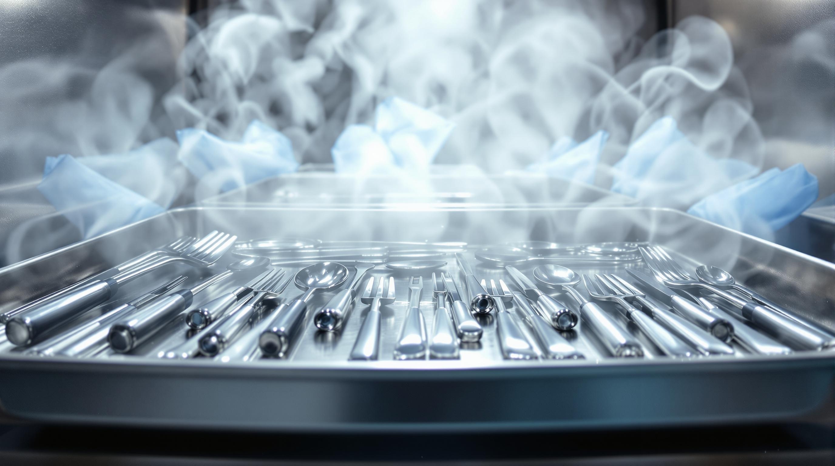 INSTRUMENTS STÉRILISÉS SORTANT DE L'AUTOCLAVE