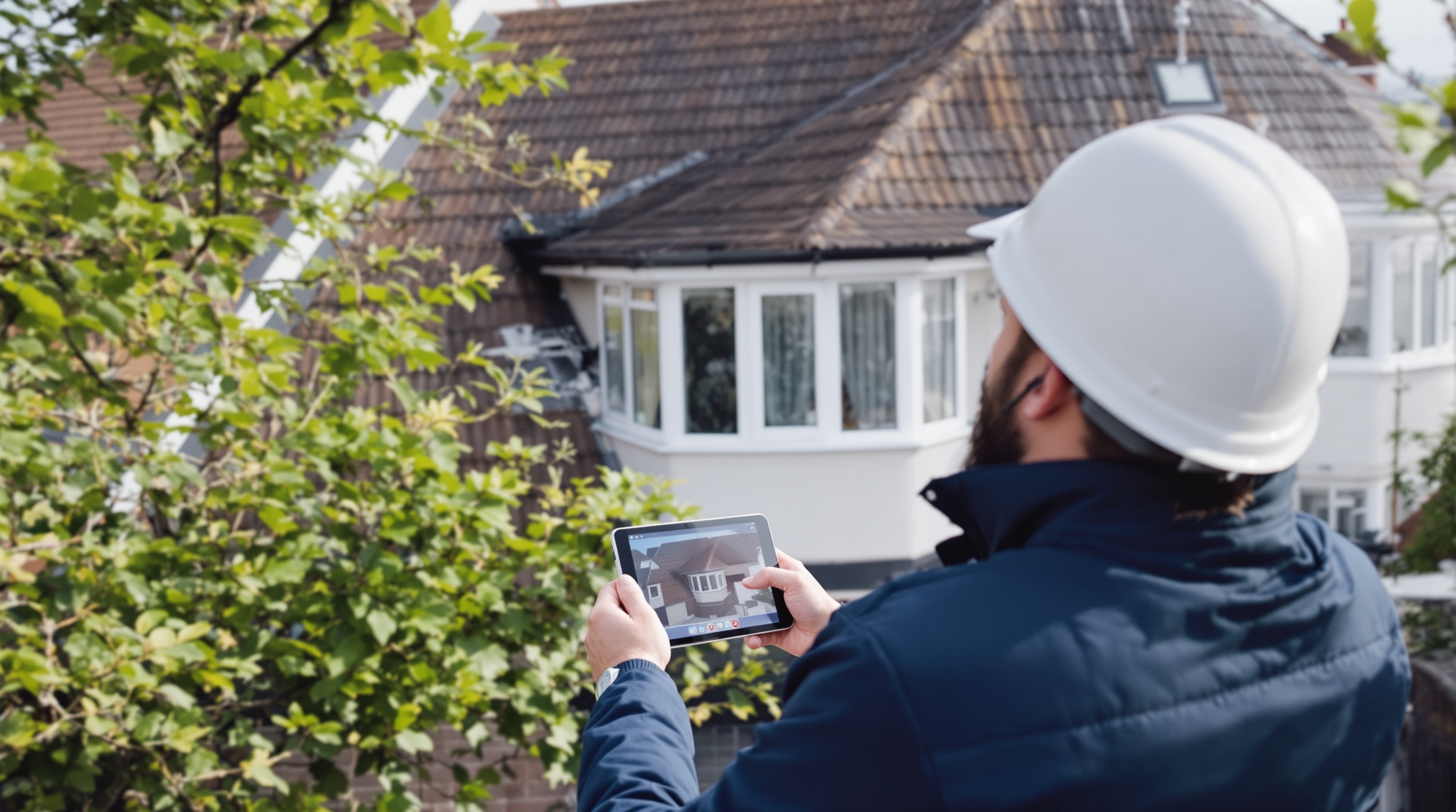 RICS surveyor using drone technology to inspect London property
