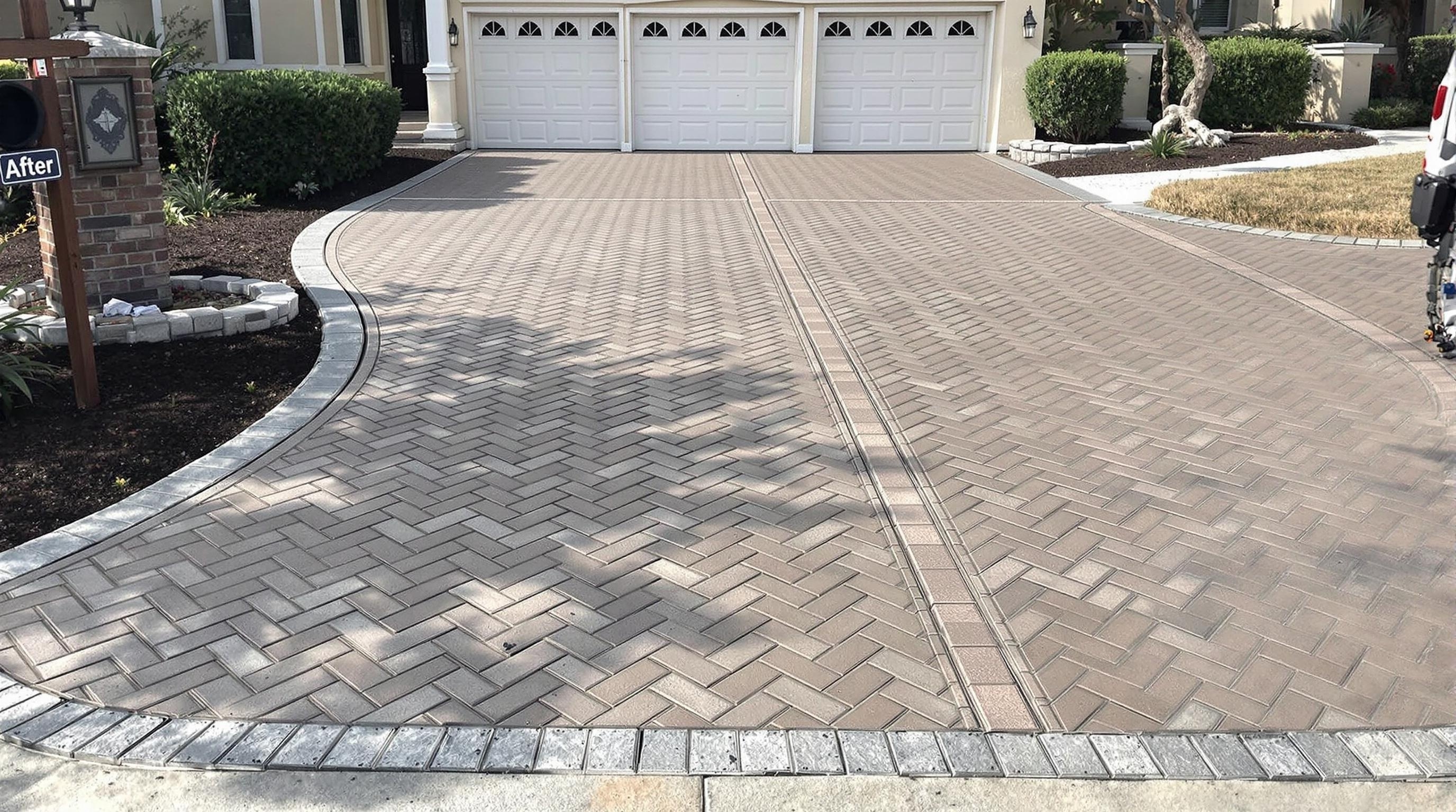 After - Beautiful paver driveway