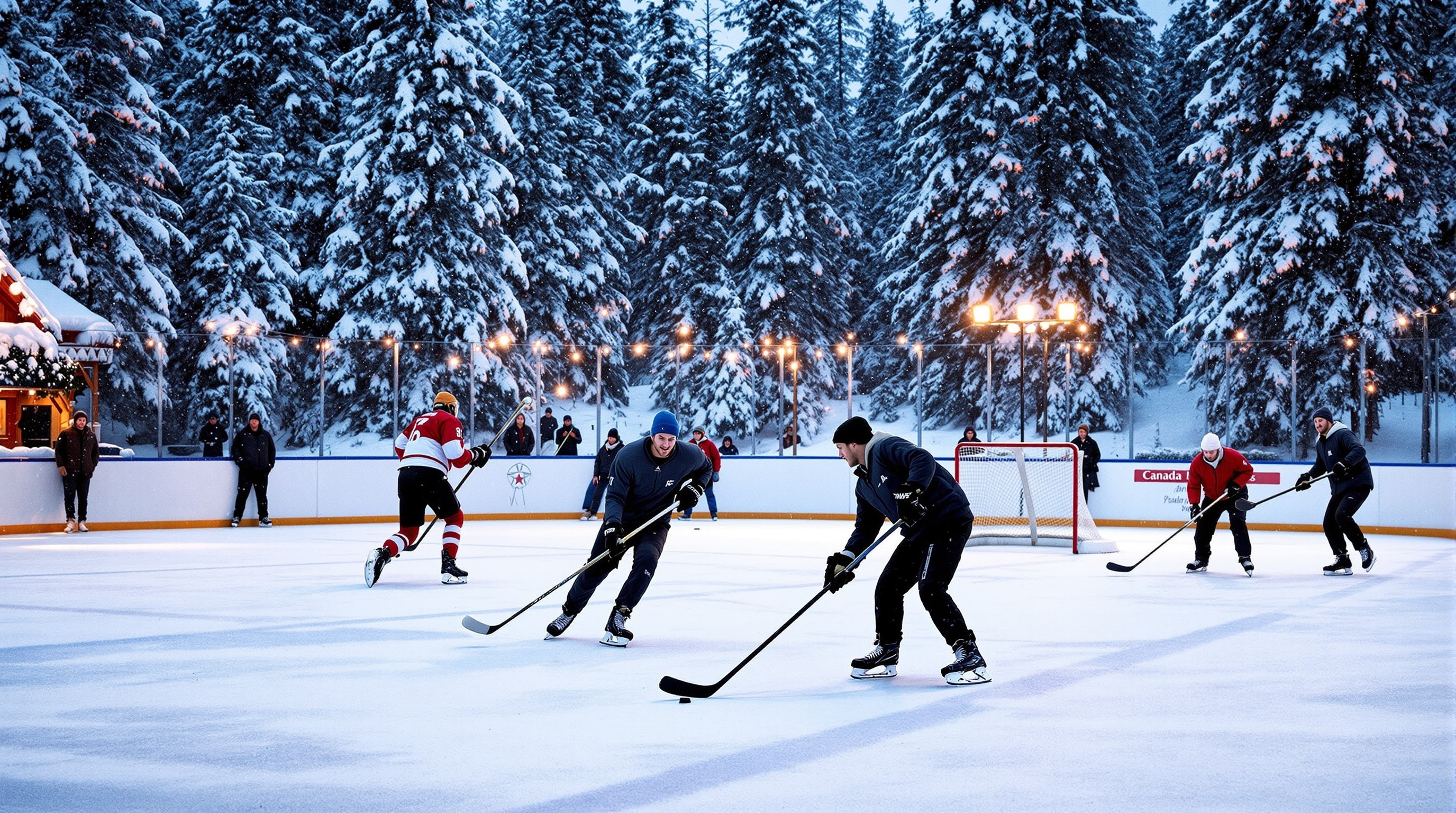 Community hockey rink volunteers