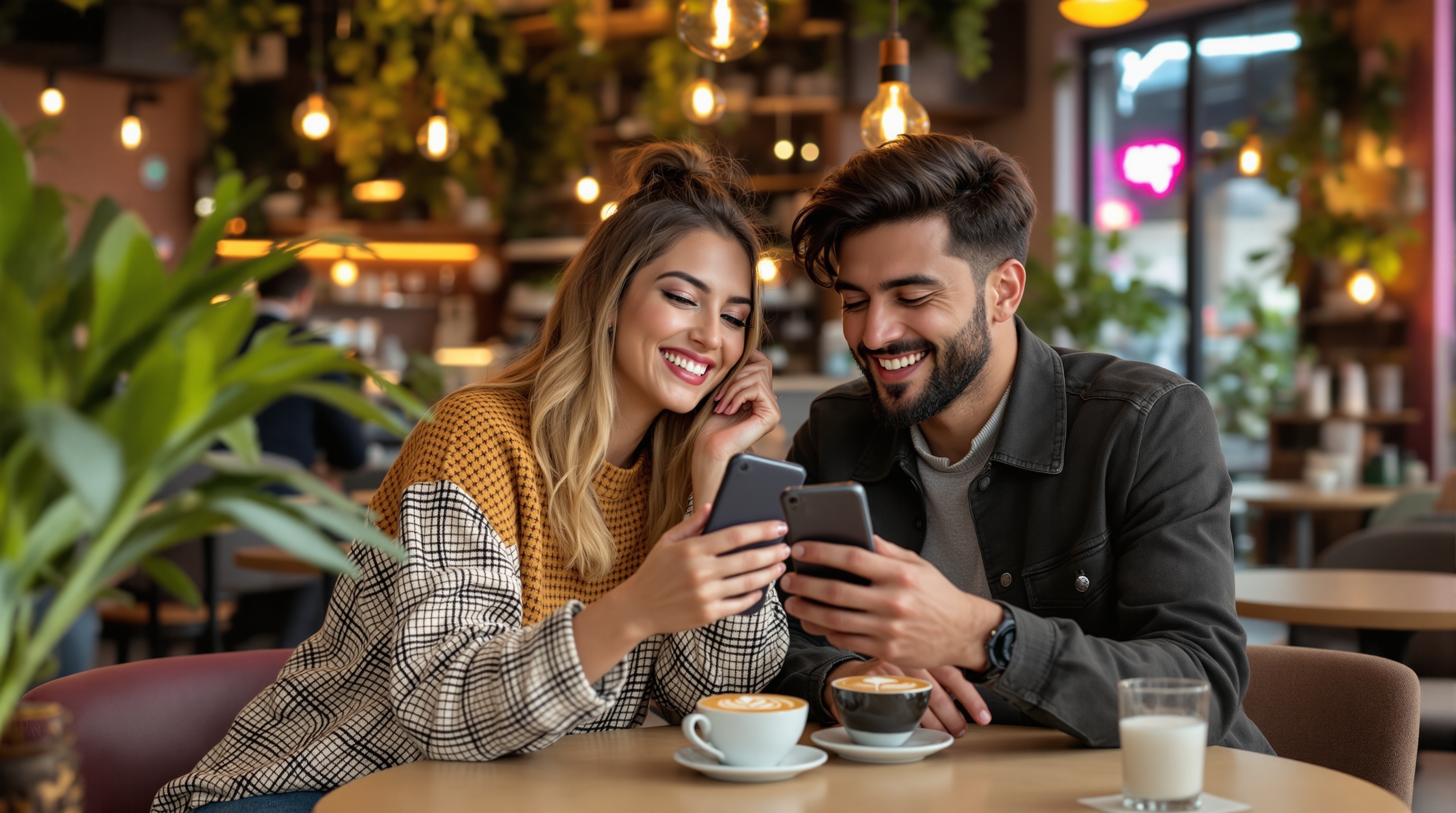 카페에서 경험을 공유하는 MZ세대