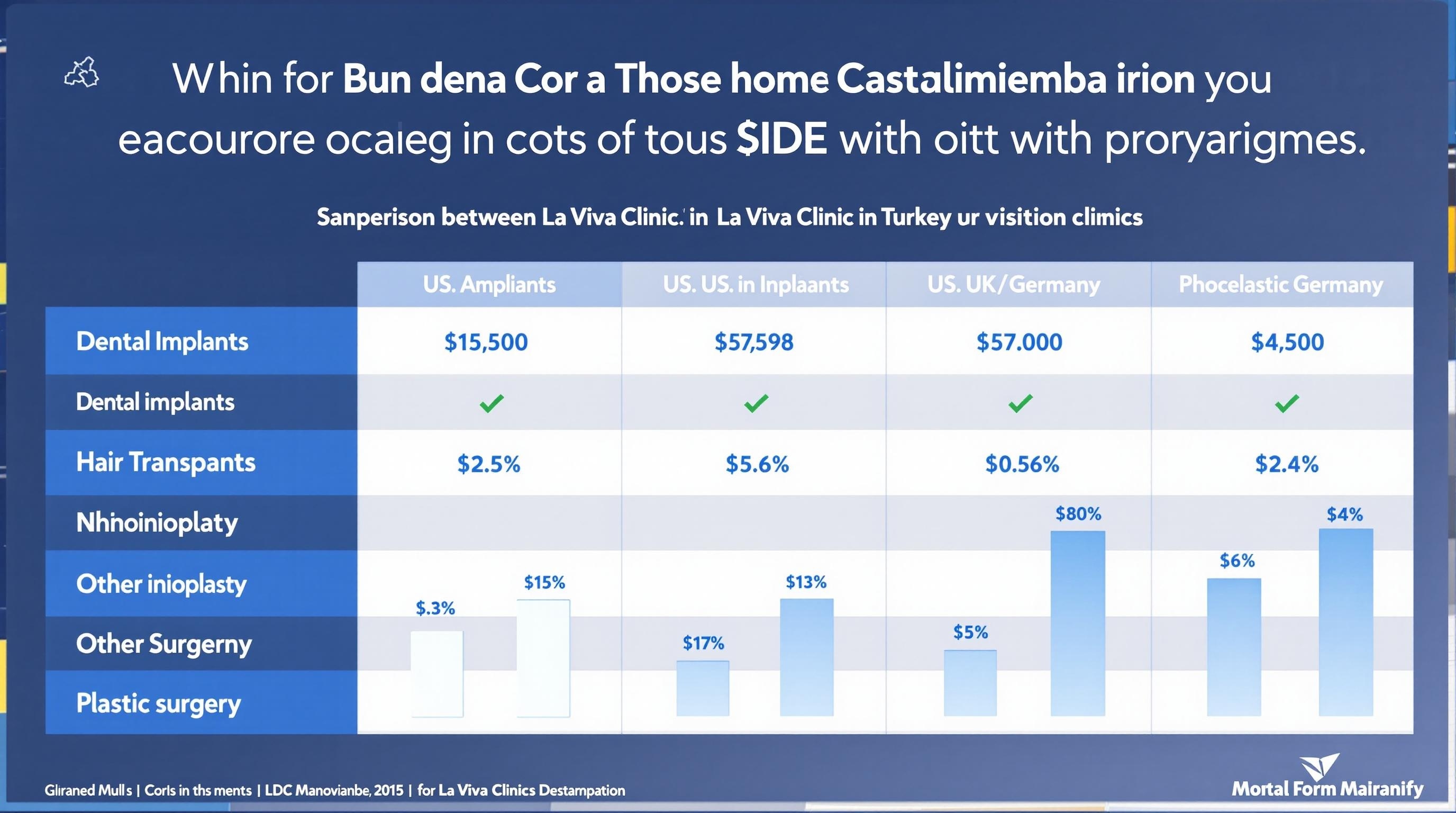 Cost comparison between La Viva Clinic and Western countries